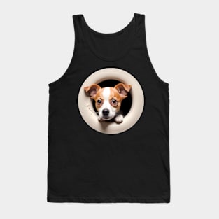 dog peeking Tank Top